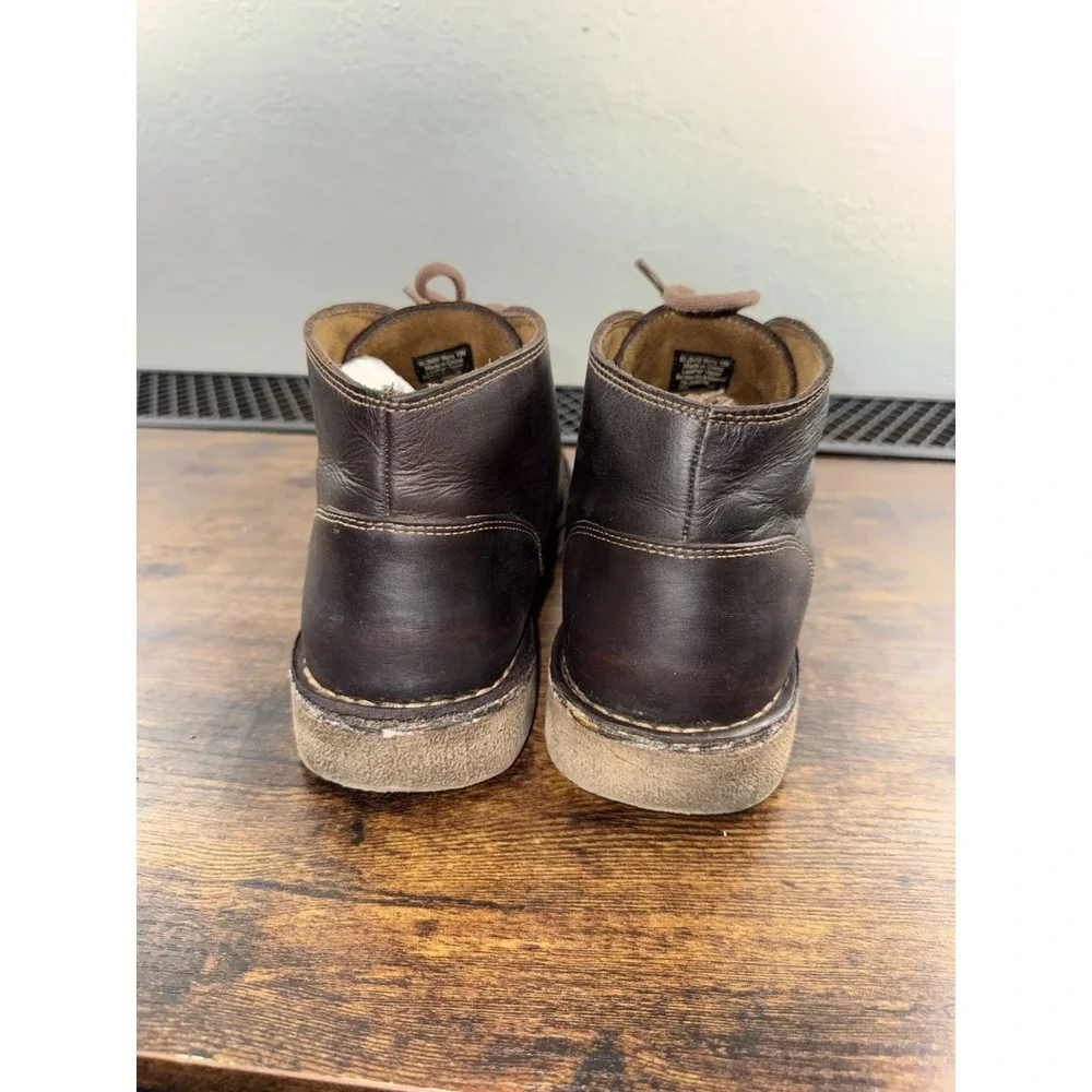 Dockers Mens Leather Chukka Boots Brown Lace Up Casual Desert Shoes Size‎ 10M